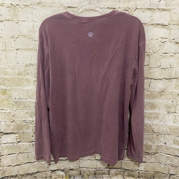 Life Is Good Summit Meeting T Shirt Long Sleeved Purple - Picture 4 of 6